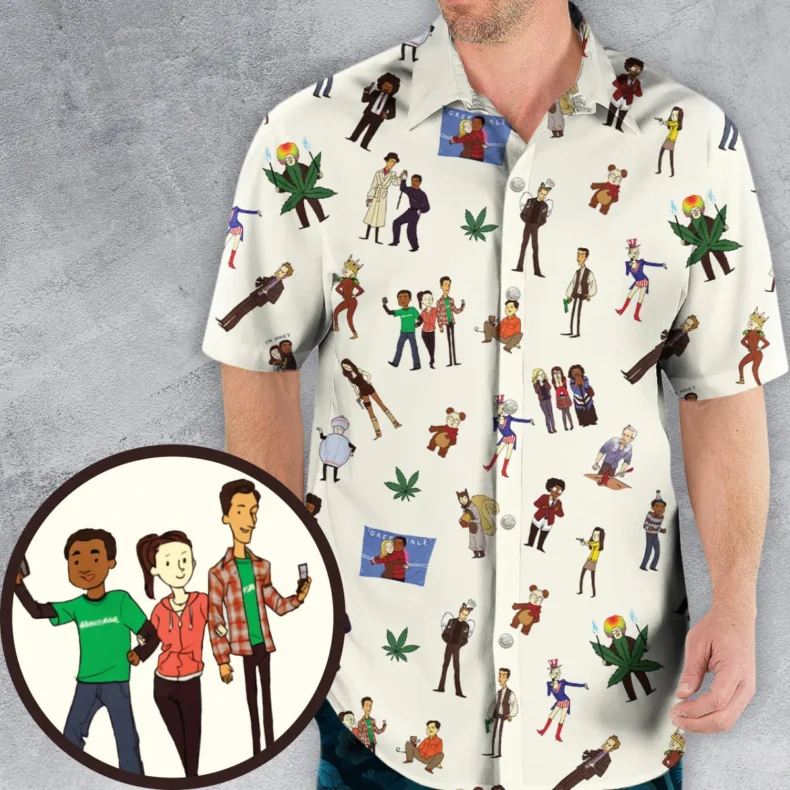 Community Characters Costumes Pattern Hawaiian Shirt
