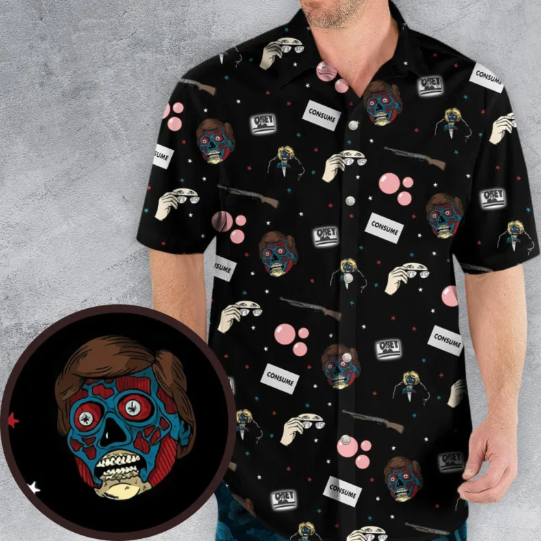 Consume They Live Patterns Hawaiian Shirt