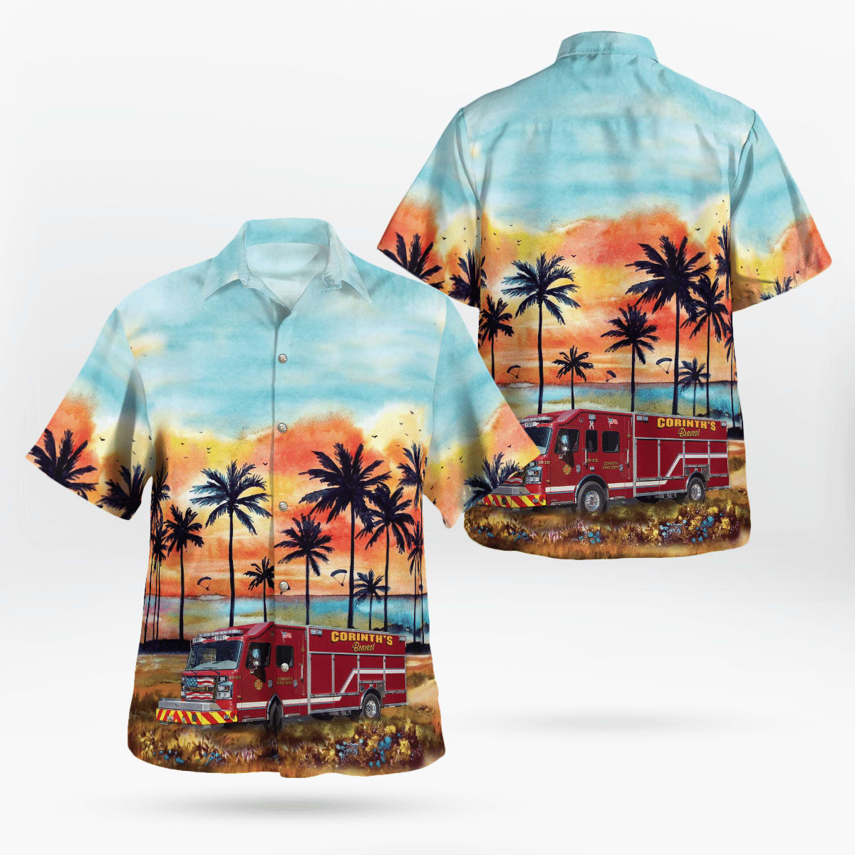 Coram Fire Department Coram New York Hawaiian Shirt - Gifts For Firefighters In New York