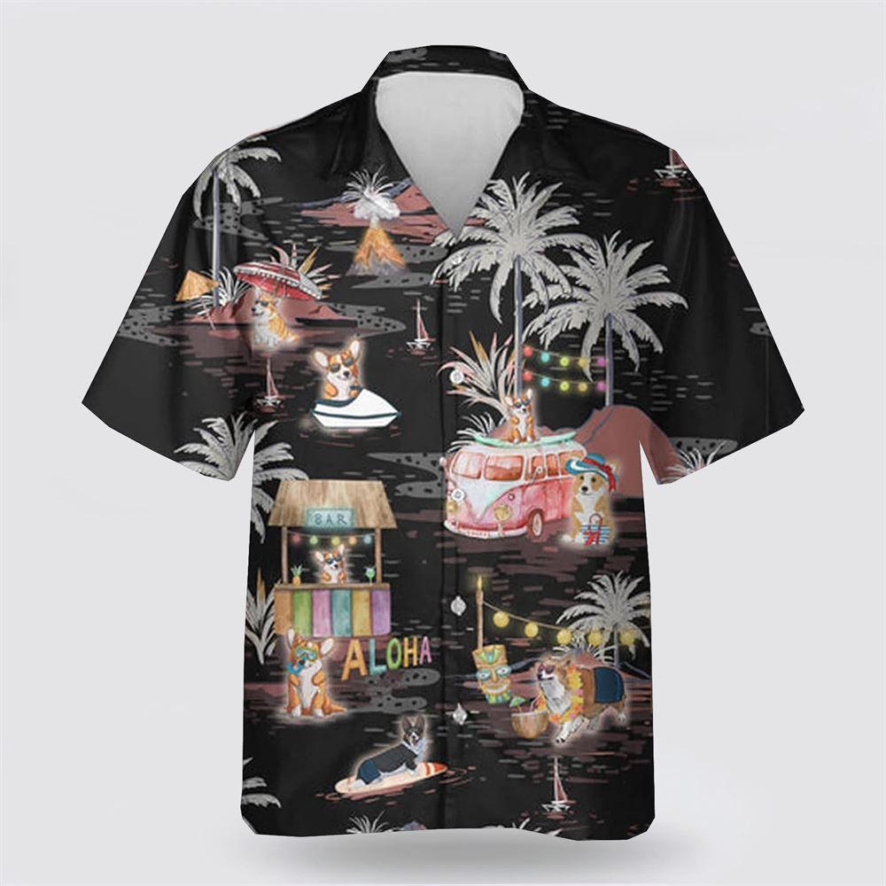 Corgi On The Beach Pattern Hawaiian Shirt - Gift For Pet Lover