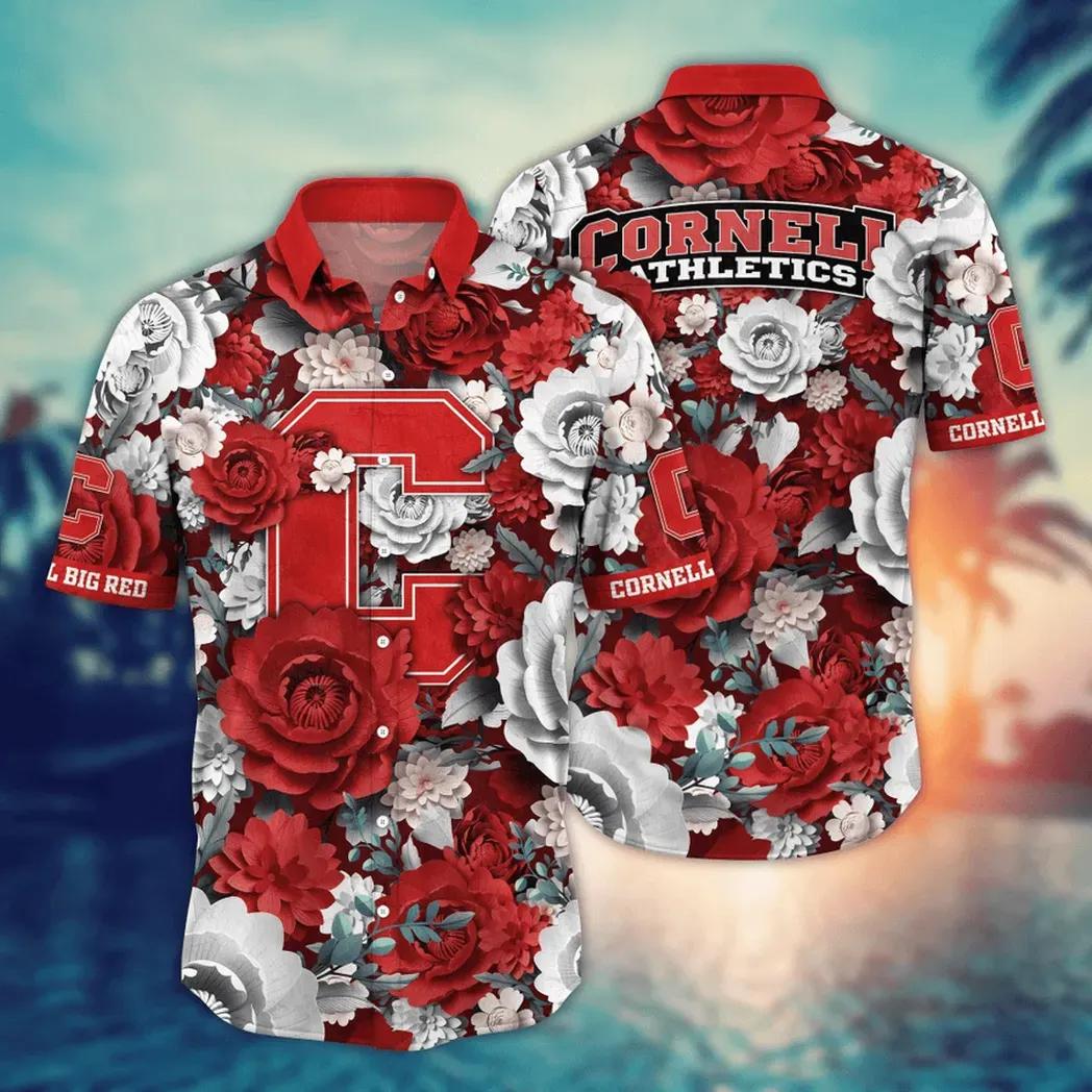 Cornell Big Red NCAA Flower Aloha Hawaiian Shirt 4, NCAA Hawaiian Shirt