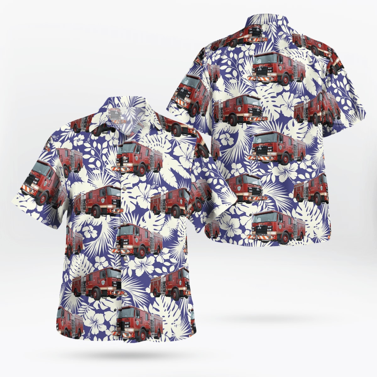 Corning Fire Department, Corning, NY Hawaiian Shirt - Gifts For Firefighters In NY
