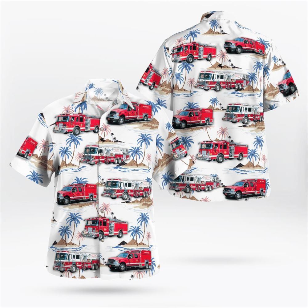 Cornwall-On-Hudson, Orange County, New York, Cornwall-on-Hudson Fire Department Hawaiian Shirt - Gifts For Firefighters In NY