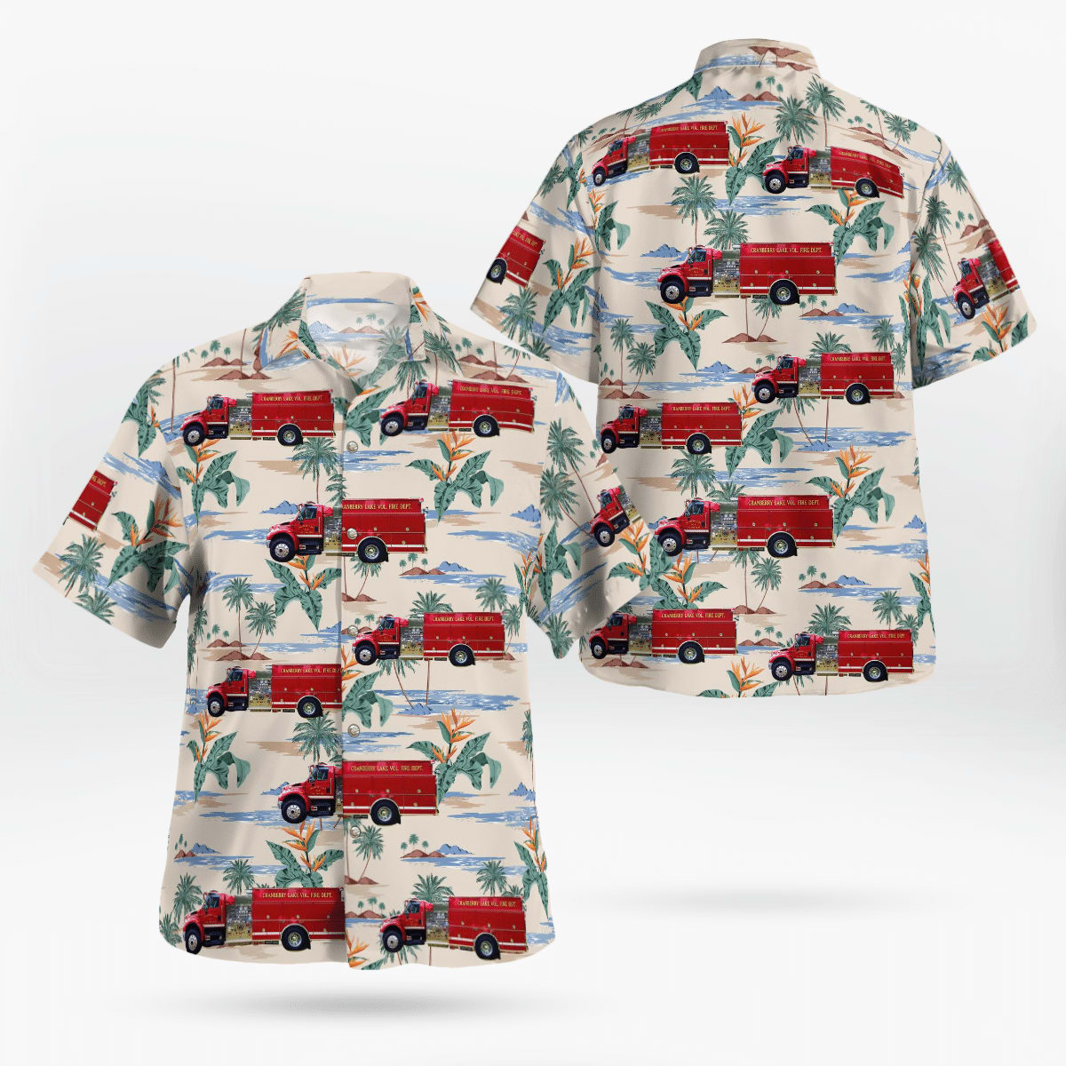 Cranberry Lake Fire & Rescue Department, Cranberry Lake, NY Hawaiian Shirt - Gifts For Firefighters In Cranberry Lake, NY