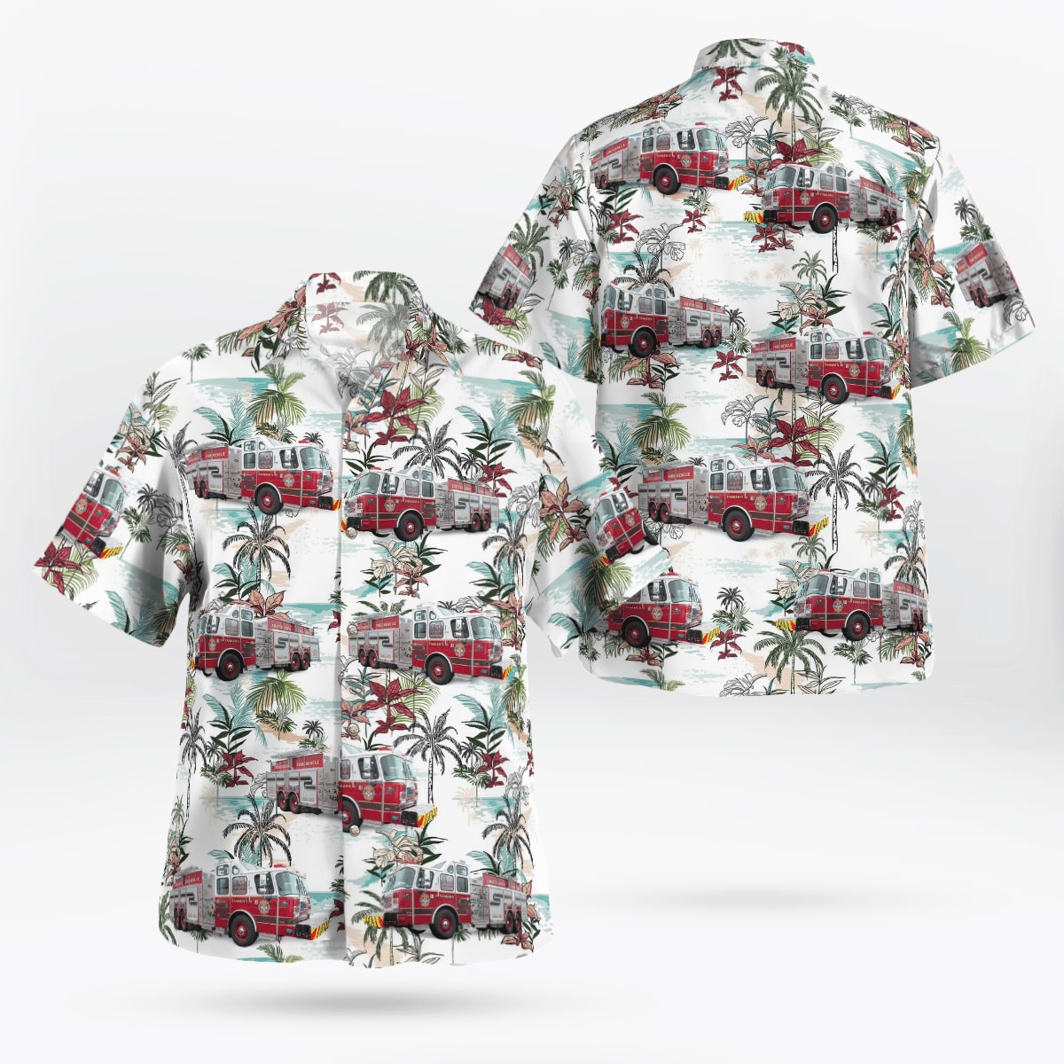 Crittenden Vol. Fire Dept., Crittenden, NY Hawaiian Shirt - Gifts For Firefighters In Crittenden, NY