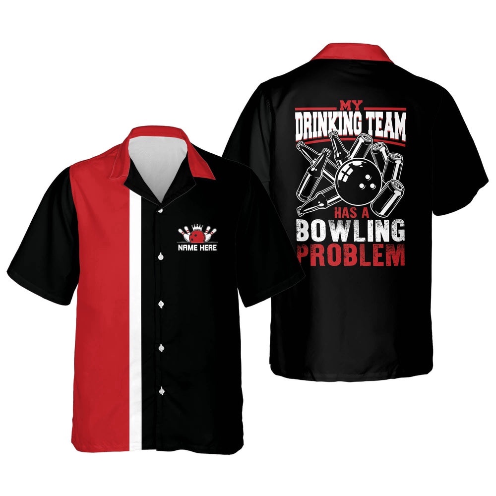 Custom Funny Custom Bowling Shirt, Custom Team Bowling Hawaiian Shirt