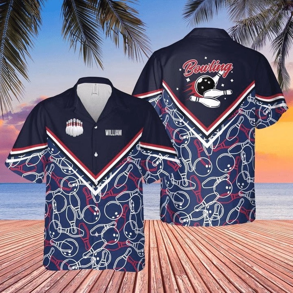 Custom Hawaiian Shirts For Men Women, Custom Bowling Shirt, Custom Team Bowling Hawaiian Shirt