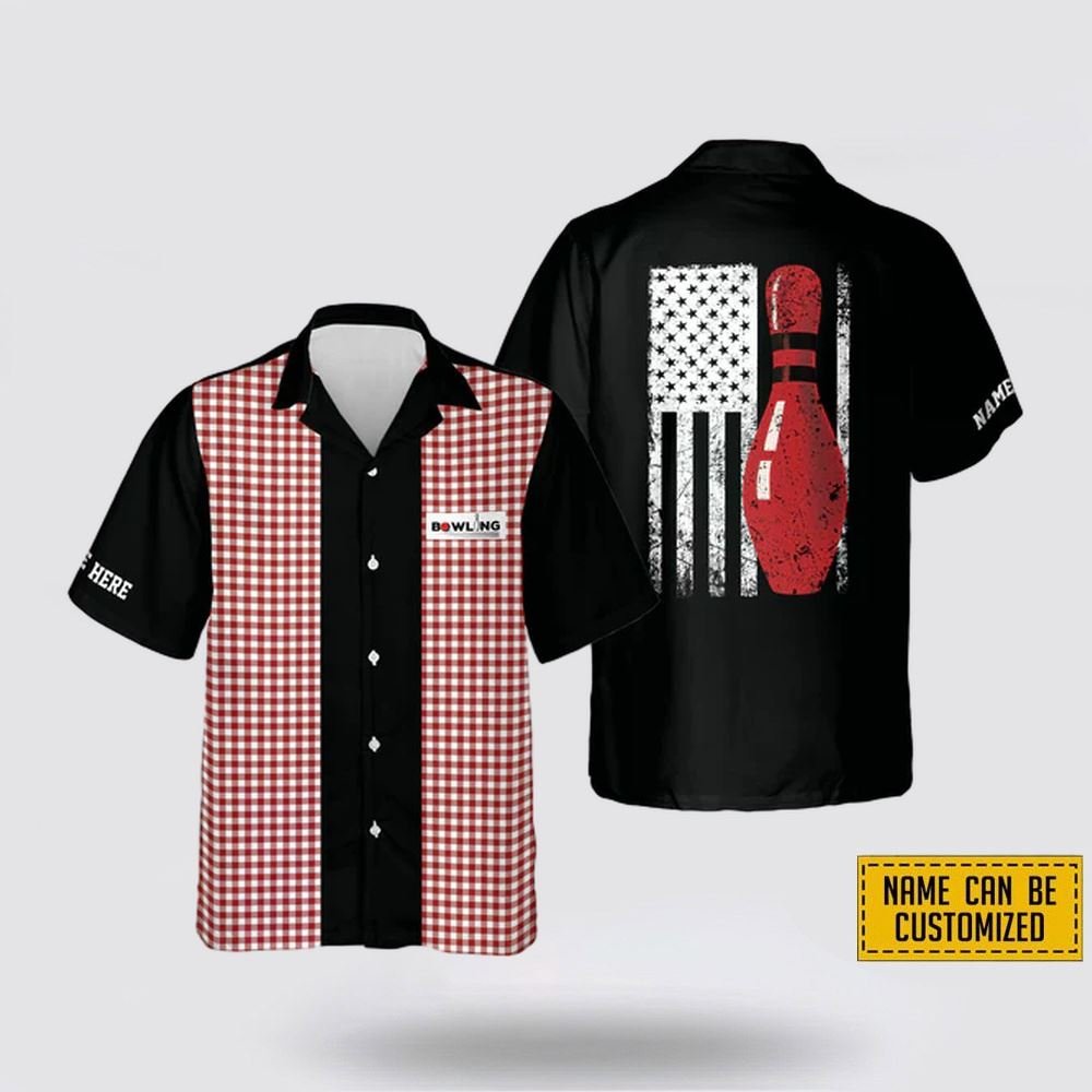 Custom Name Retro Vintage Bowling Hawaiian Shirts - Gift For Bowling Enthusiasts