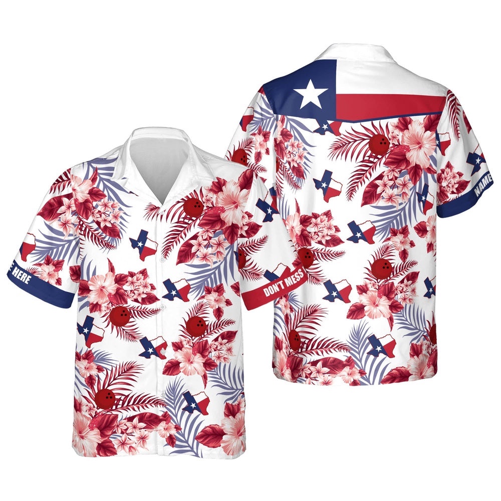 Custom Texas Custom Bowling Shirt, Custom Team Bowling Hawaiian Shirt