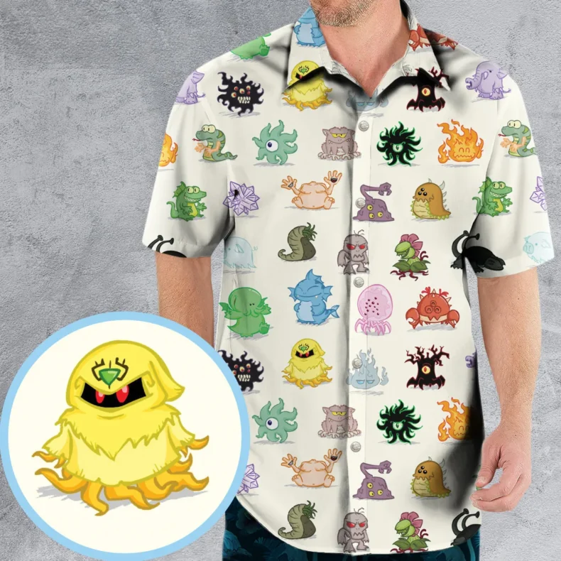 Cute Monsters H. P. Lovecraft Hawaiian Shirt