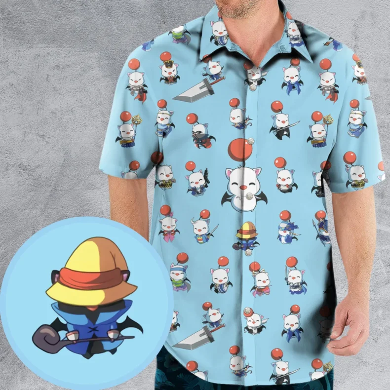 Cute Moogle Final Fantasy Hawaiian Shirt