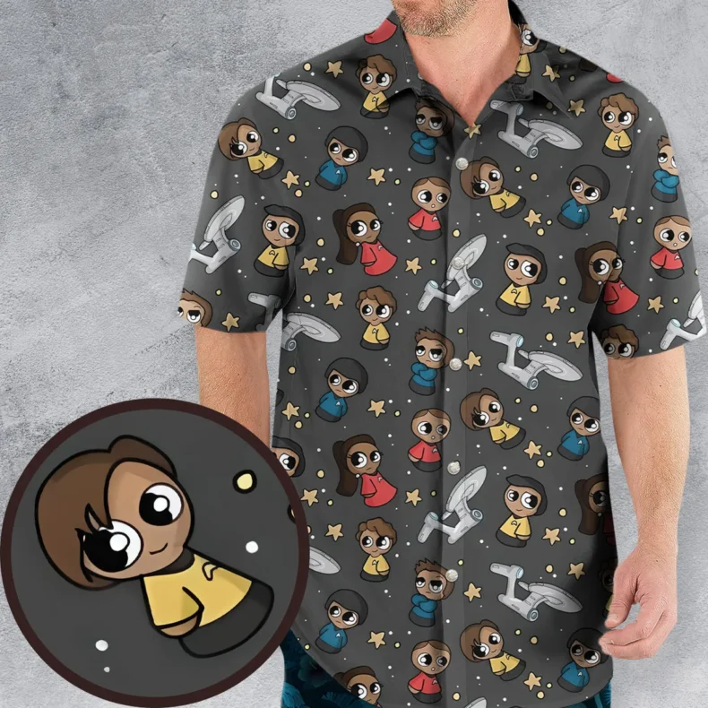 Cute Space Star Trek Hawaiian Shirt