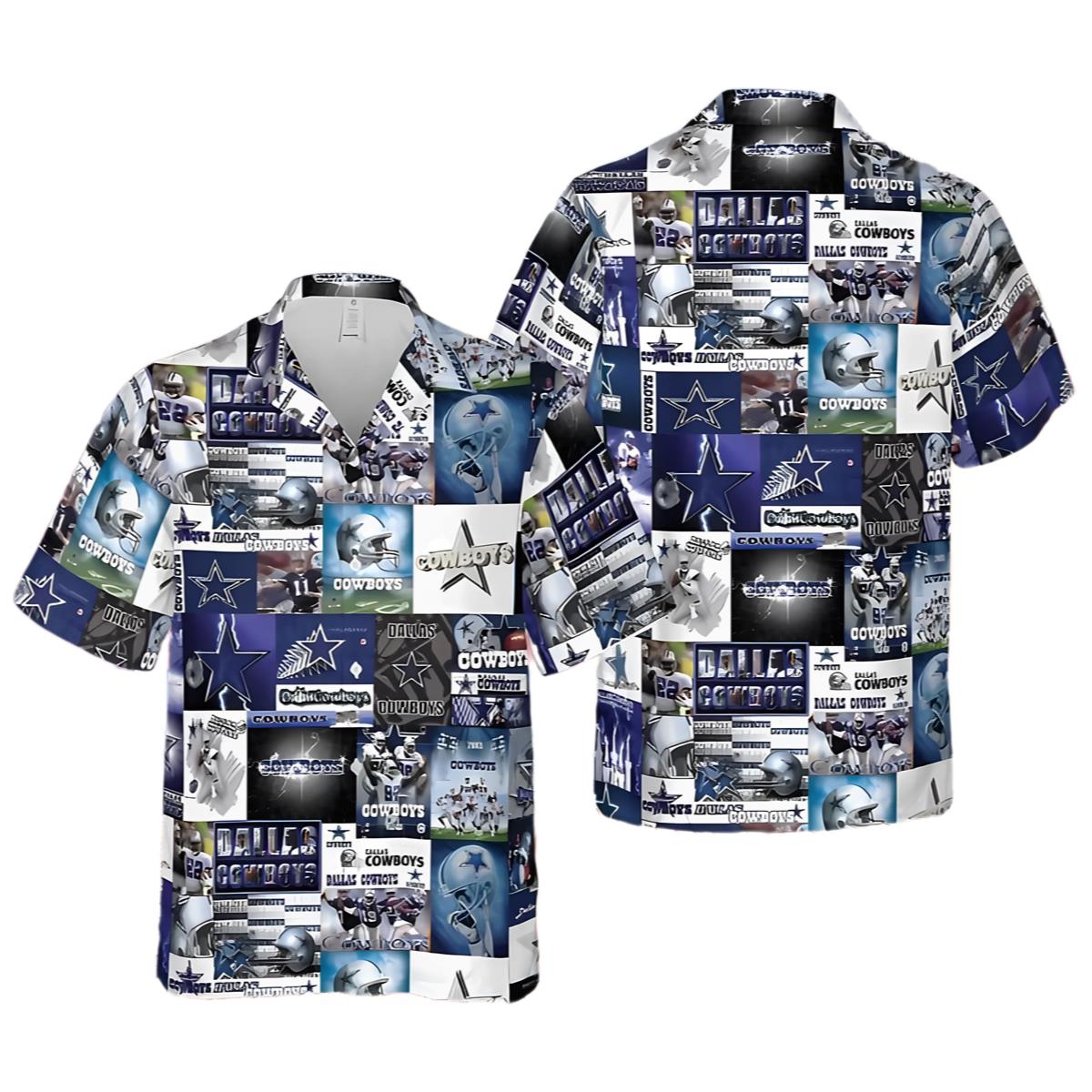 Dallas Cowboys Collage Hawaiian Shirts NFL
