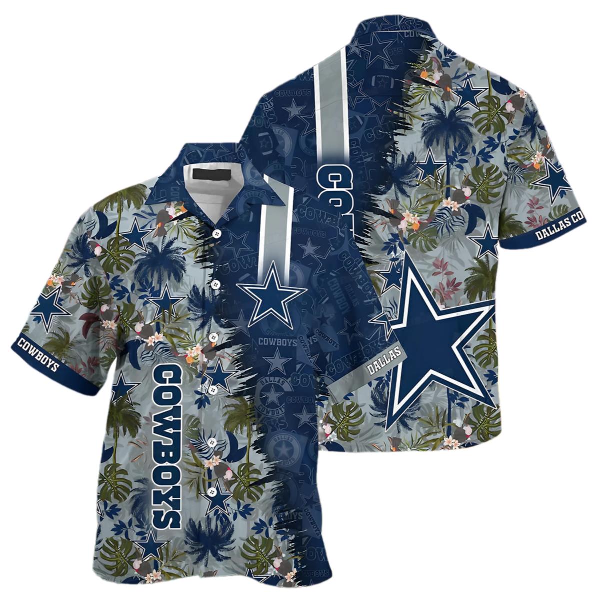 Dallas Cowboys Hawaiian Shirt Tropical Paradise Design