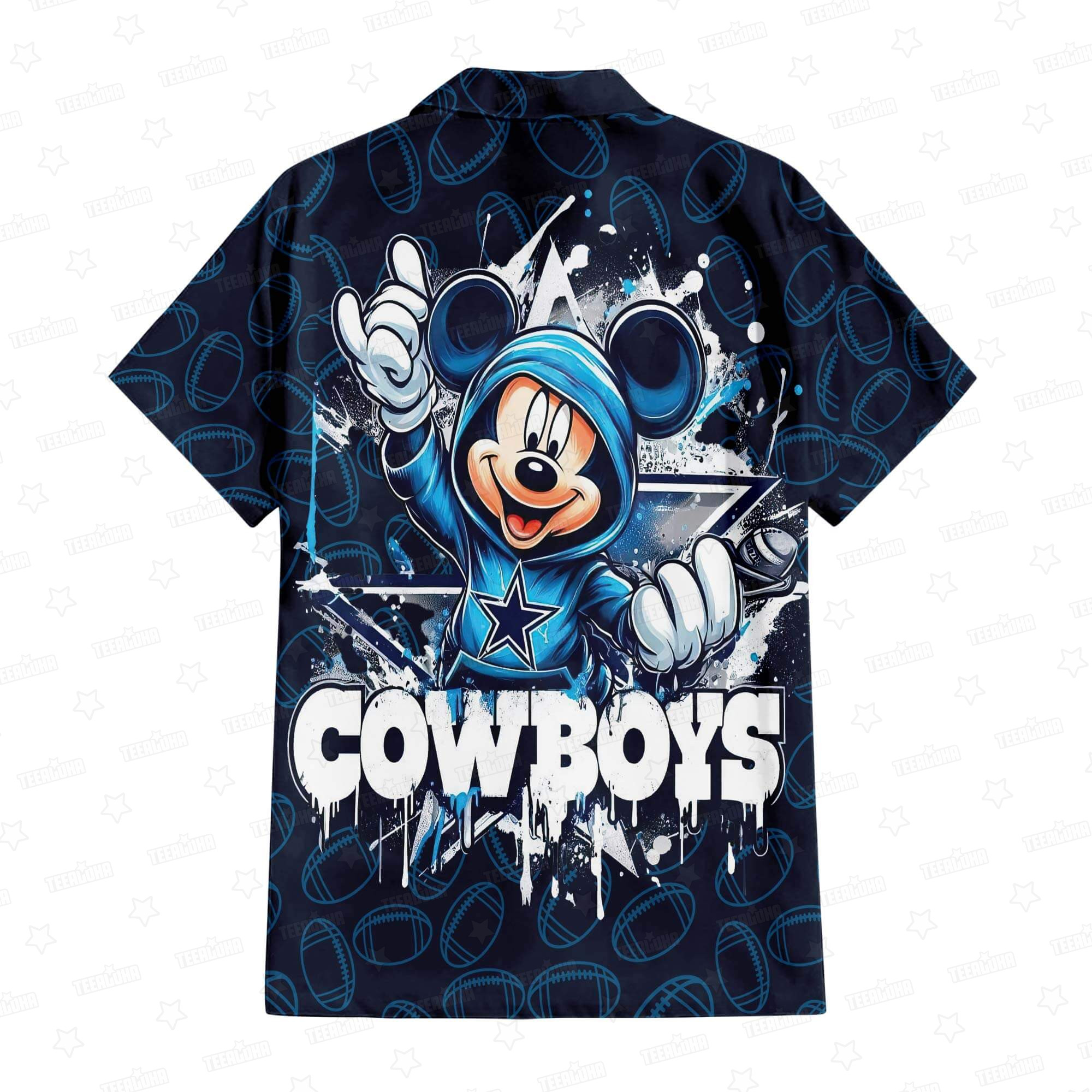 Dallas Cowboys Mickey's Gridiron Adventure Hawaiian Shirt