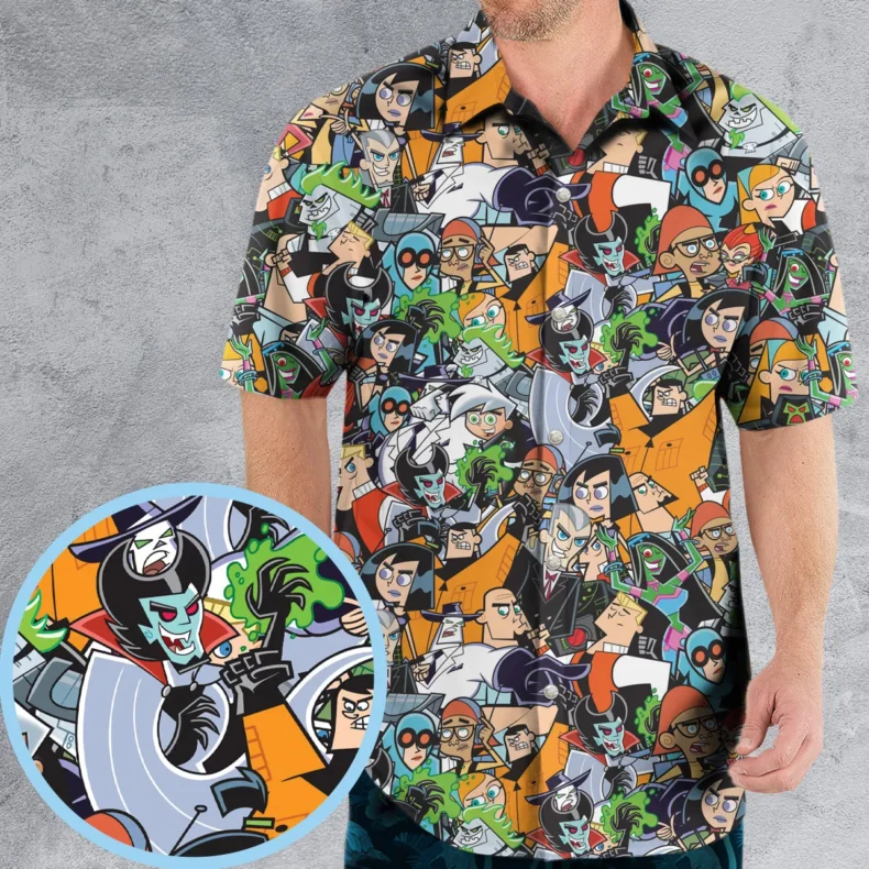 Danny Phantom Characters Collage Hawaiian Shirt