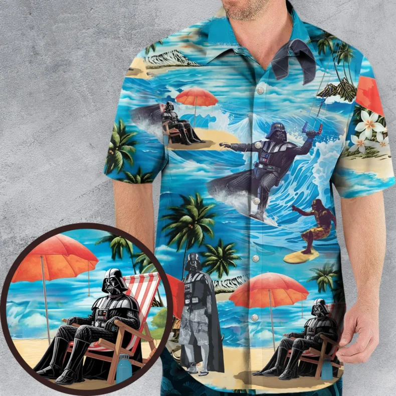Darth Vader Surfing Hawaiian Shirt