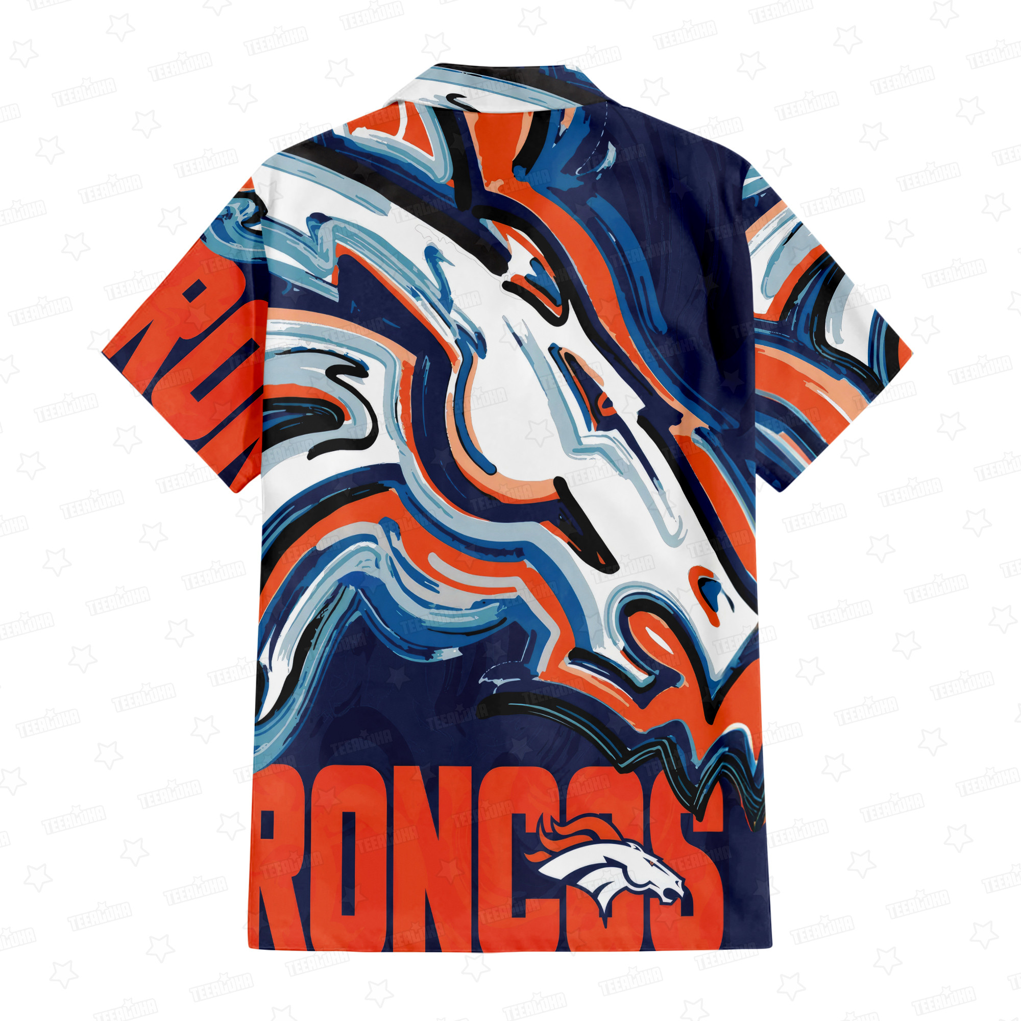 Denver Broncos Oil Painting Art Print Hawaiian Shirt