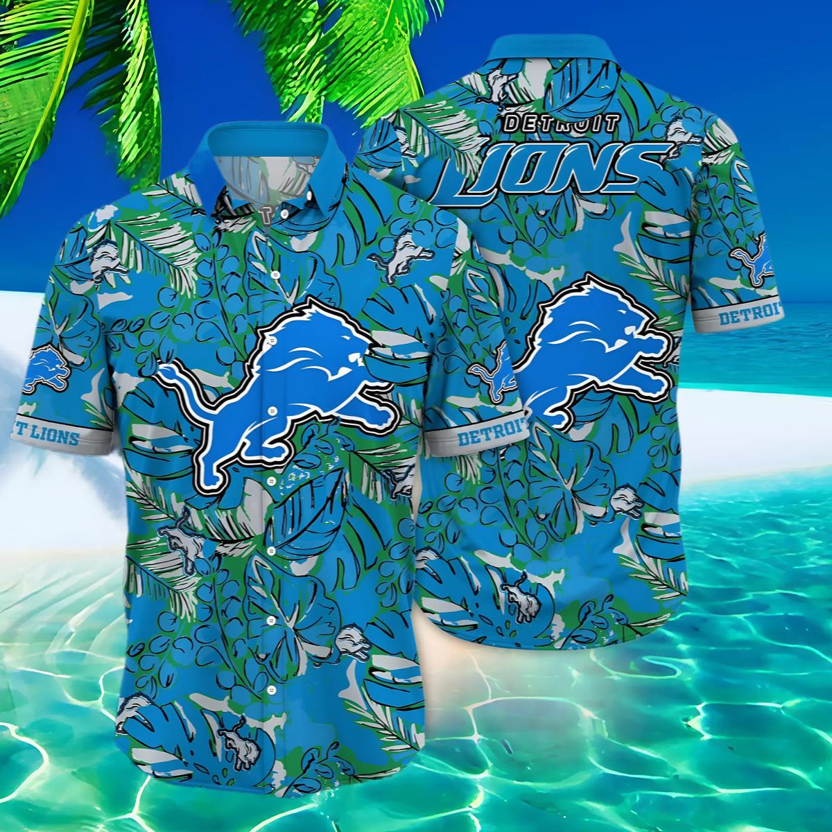 Detroit Lions NFL Hawaiian Shirt Midsummer Aloha Shirt