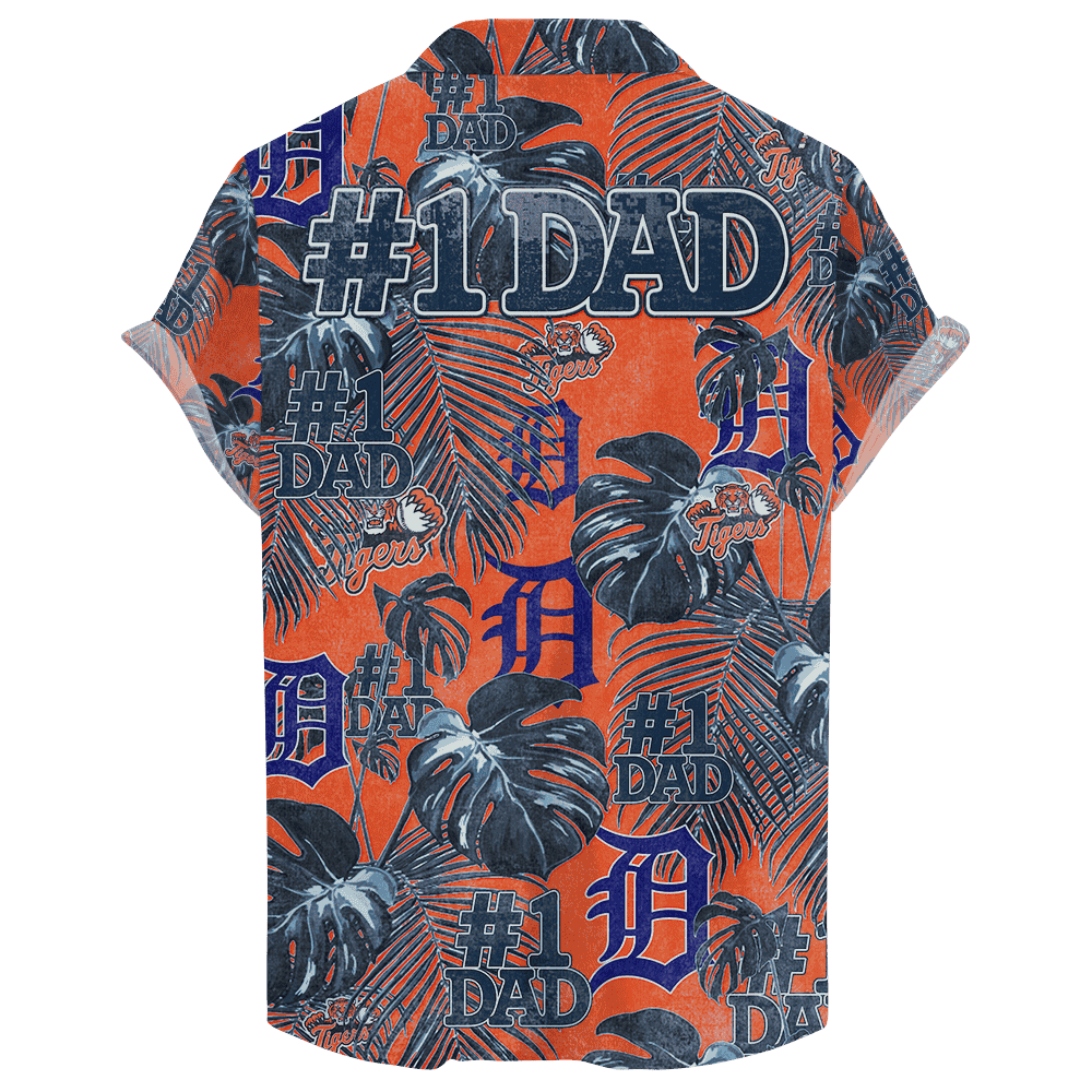 Detroit Tigers Father's Day For Dad Grandpa Hawaiian Shirt