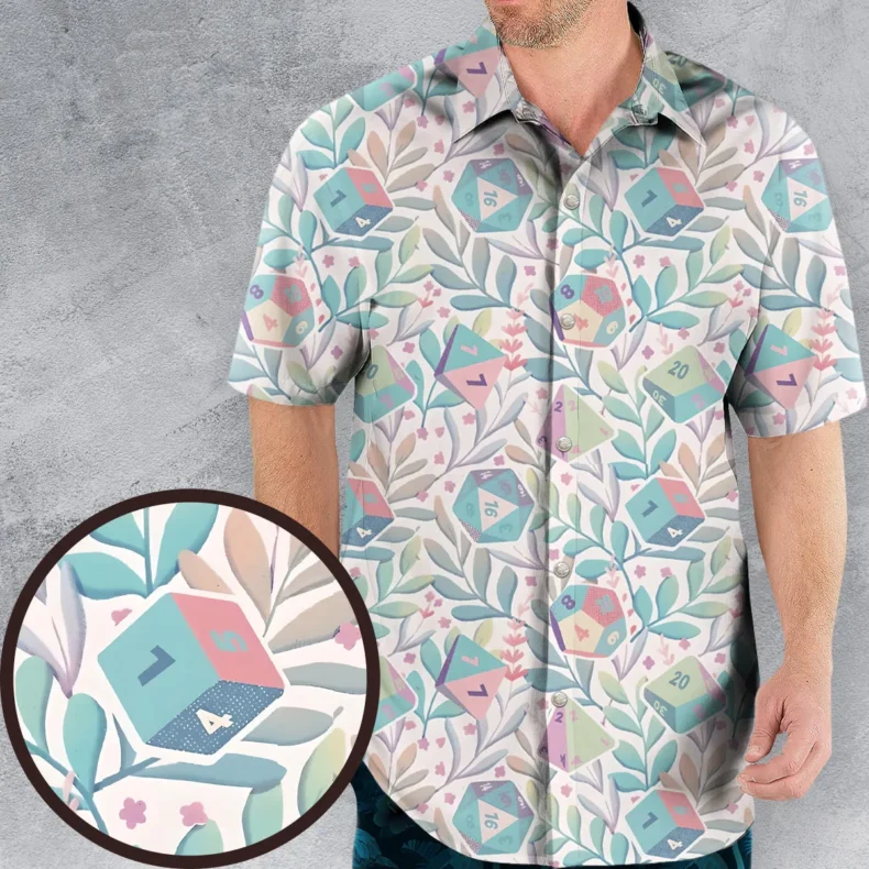Dice Flower Soft DnD Hawaiian Shirt