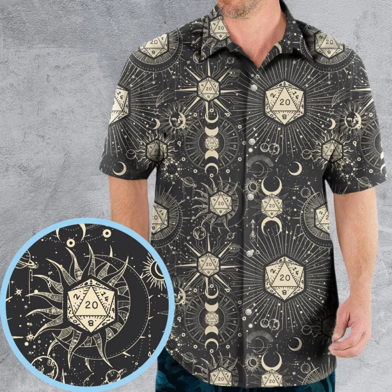 Diceyverse Dice RPG DND Hawaiian Shirt