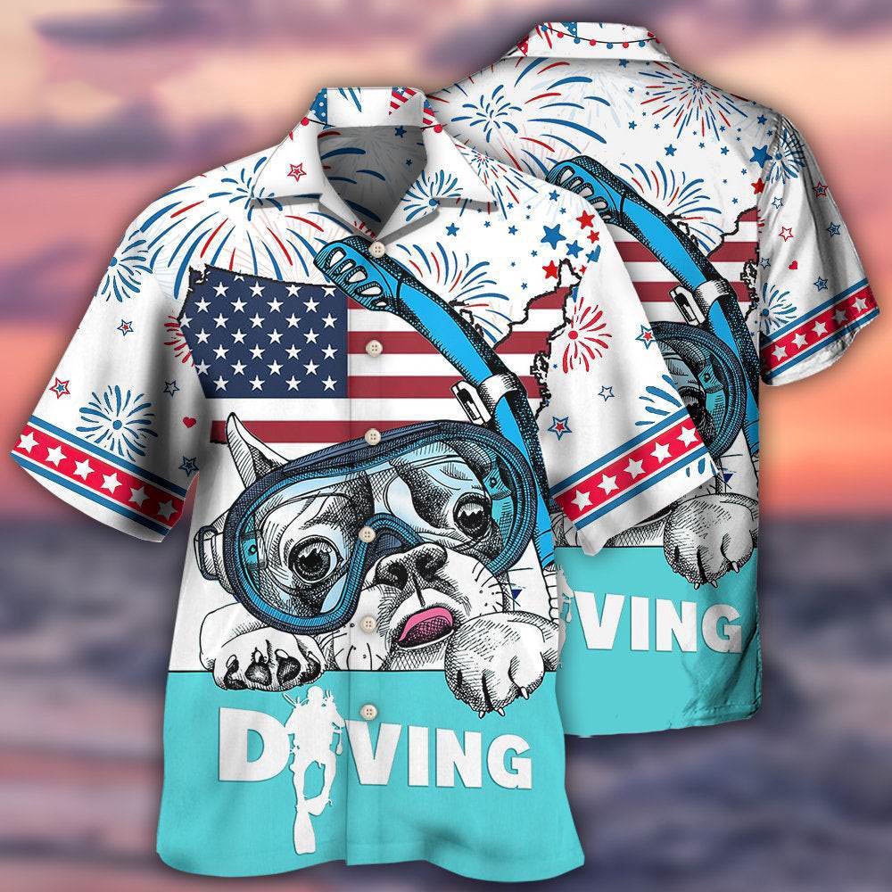 Diving Independence Day America Hawaiian Shirt, 4th Of July Hawaiian Shirt, 4th Of July Shirt