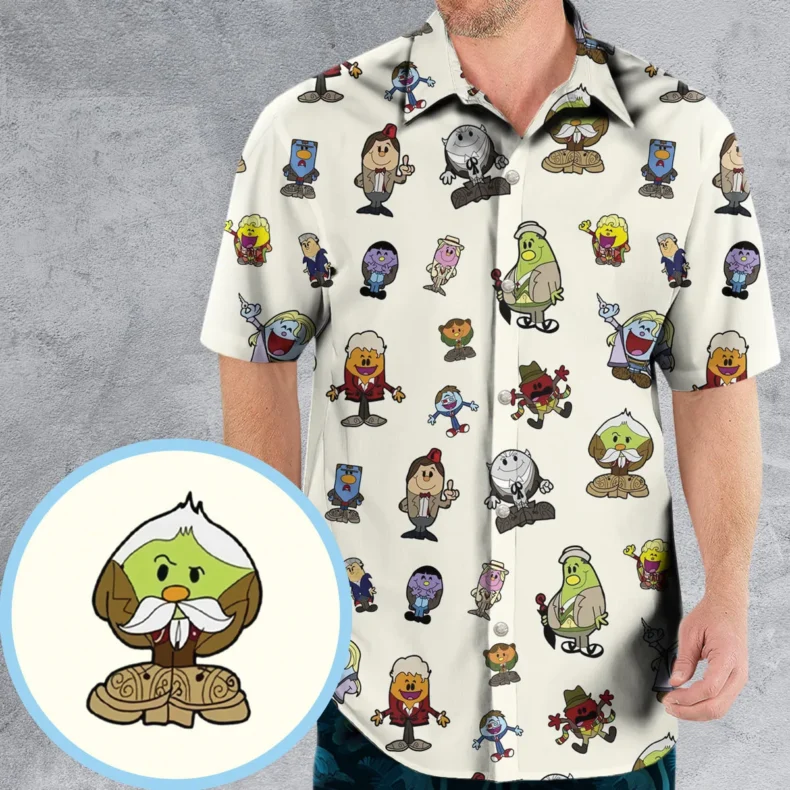 Doctor Who and Mr Men Pattern Hawaiian Shirt