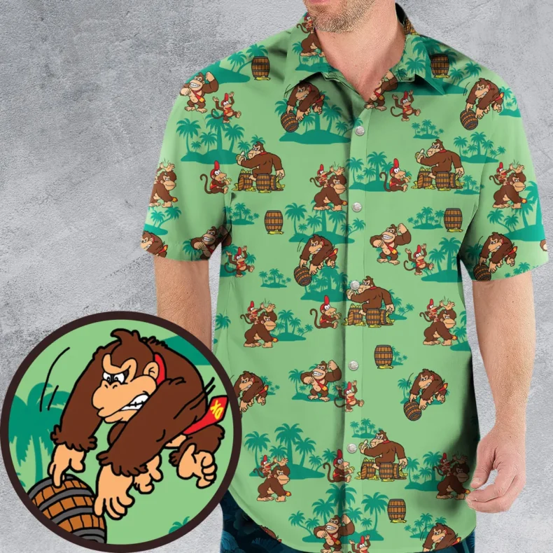 Donkey Kong & Diddy Kong Hawaiian Shirt