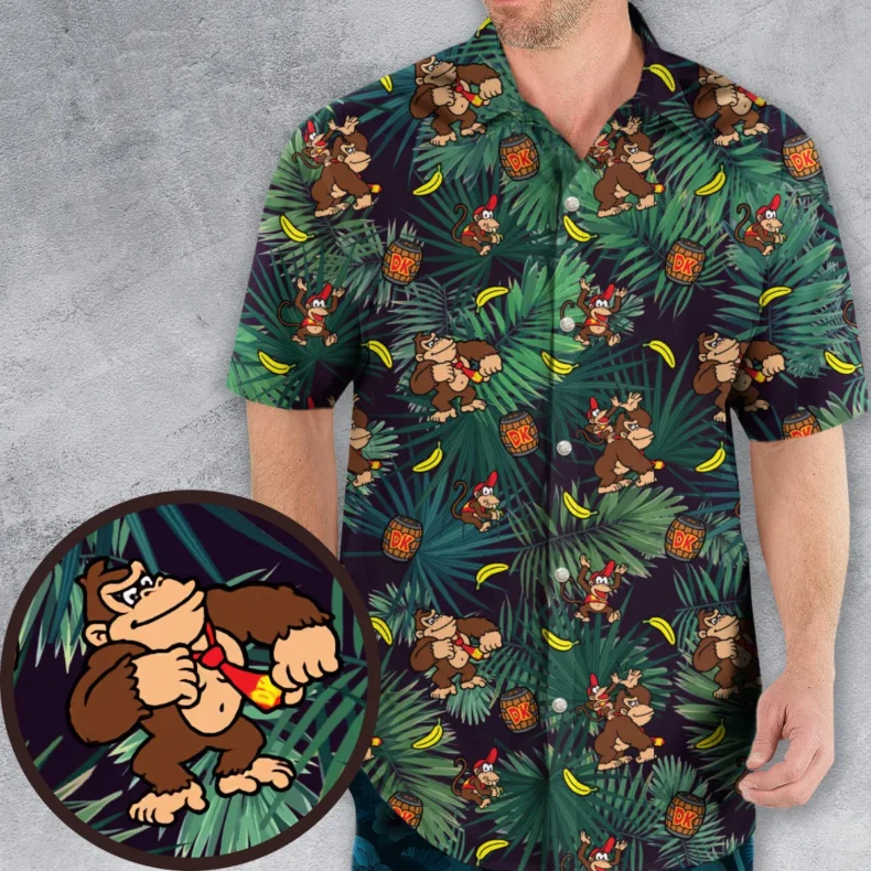 Donkey Kong Nintendo Video Games Hawaiian Shirt