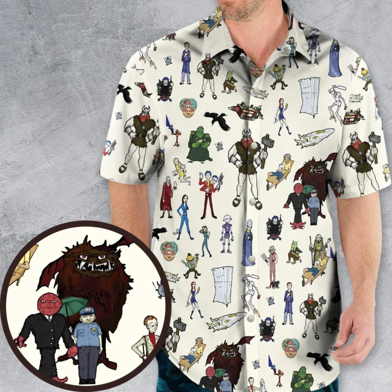 Don't Panic The Hitchhiker's Guide to the Galaxy Hawaiian Shirt