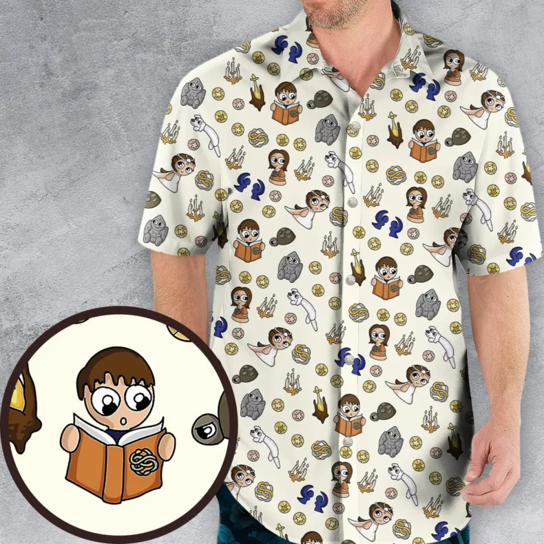 Doodle Luck Dragon Falkor The Neverending Story Hawaiian Shirt