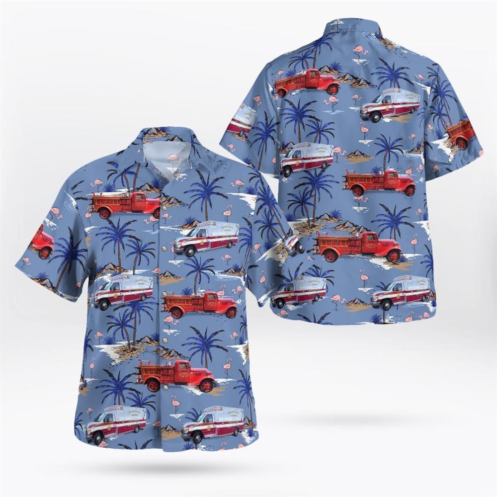 Dorothy Volunteer Fire Company, Dorothy, NJ Hawaiian Shirt - Gifts For Firefighters In NJ