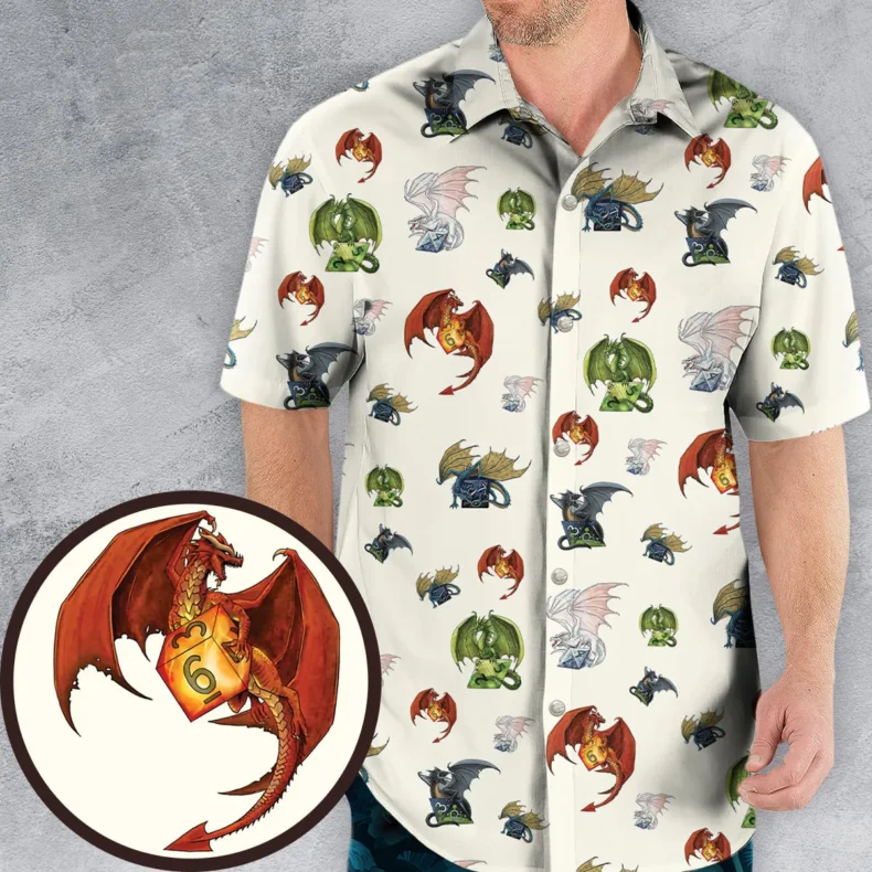 Dragon Dice Dungeons And Dragons Hawaiian Shirt