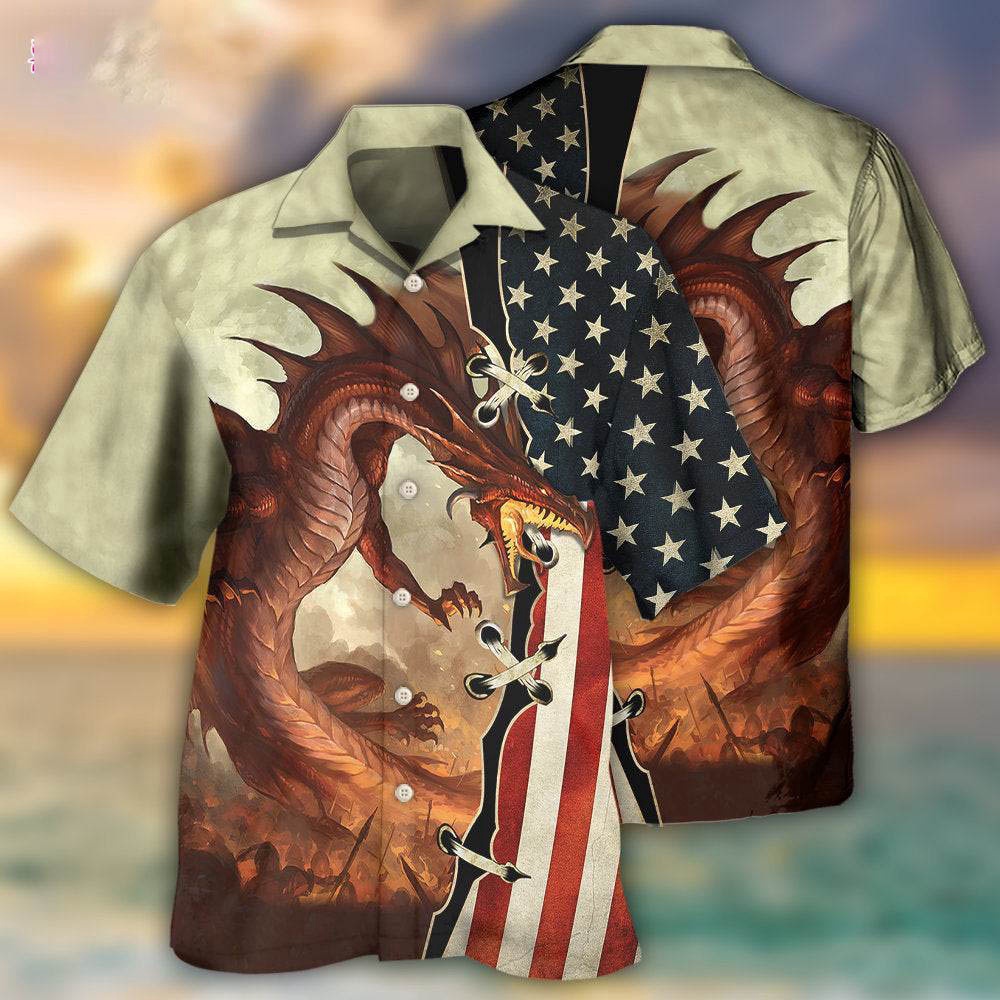 Dragon Independence Day Hawaiian Shirt, 4th Of July Hawaiian Shirt, 4th Of July Shirt