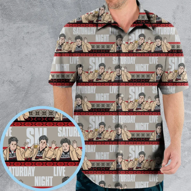 Drunk Uncle on the Holidays SNL Saturday Night Live Hawaiian Shirt