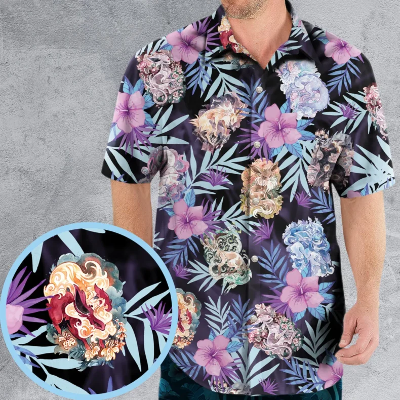 Eevee Evolutions Fancy Style Hawaiian Shirt