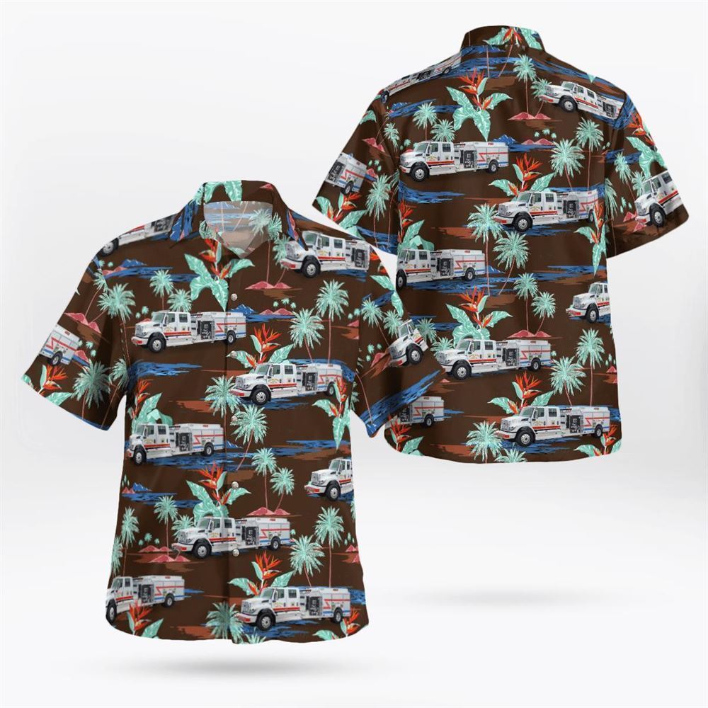 Egg Harbor City, New Jersey, Lower Bank Volunteer Fire Company Hawaiian Shirt - Gifts For Firefighters In Egg Harbor City, NJ