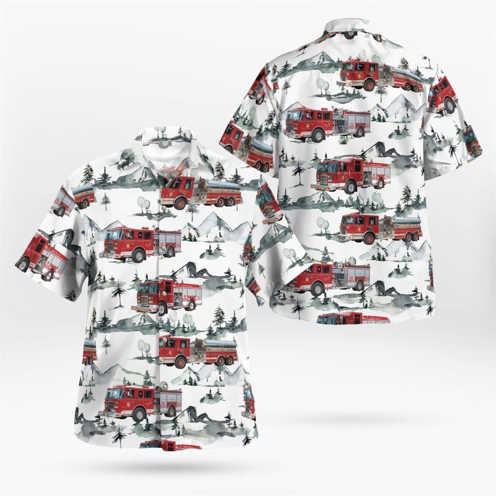 Elwood, New Jersey, Elwood Volunteer Fire Company No. 1 Hawaiian Shirt - Gifts For Firefighters In Elwood, NJ