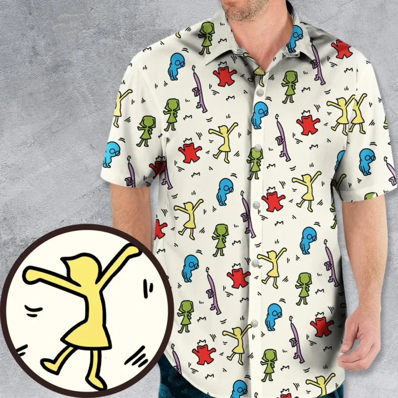 Emotions Pop Inside Out Haring Hawaiian Shirt
