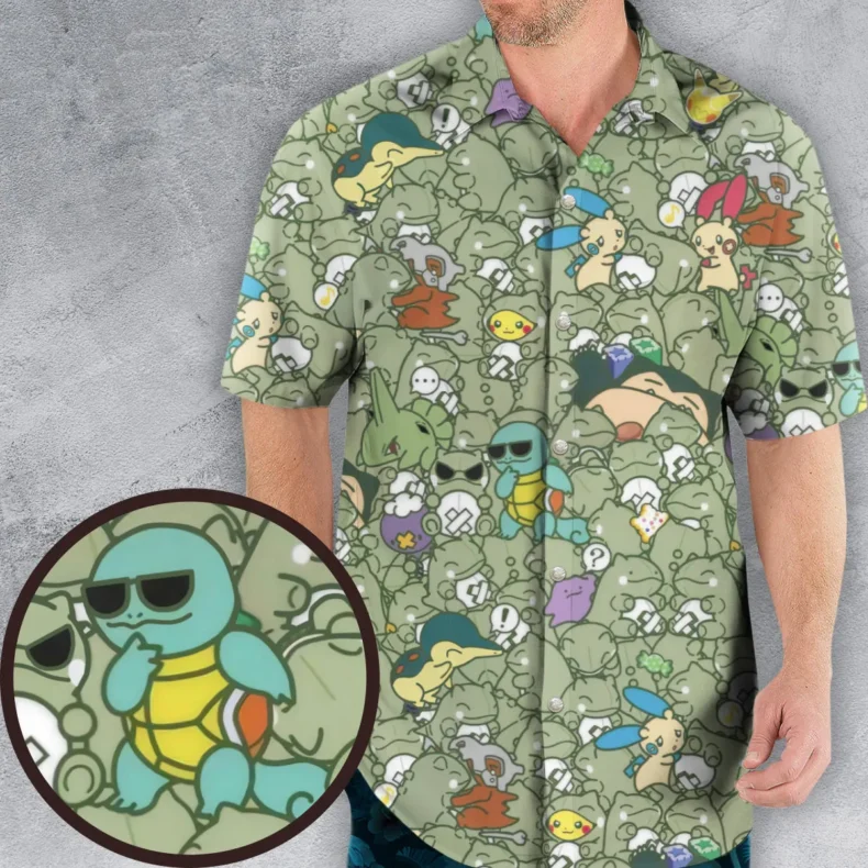 Epic Pokemon Pattern Hawaiian Shirt