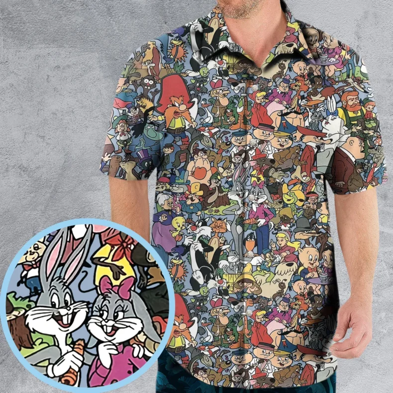 Every Classic Looney Tunes Characters Hawaiian Shirt