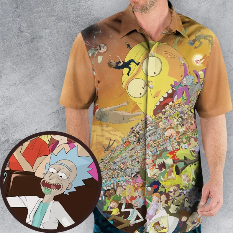 Every Rick and Morty Characters Hawaiian Shirt