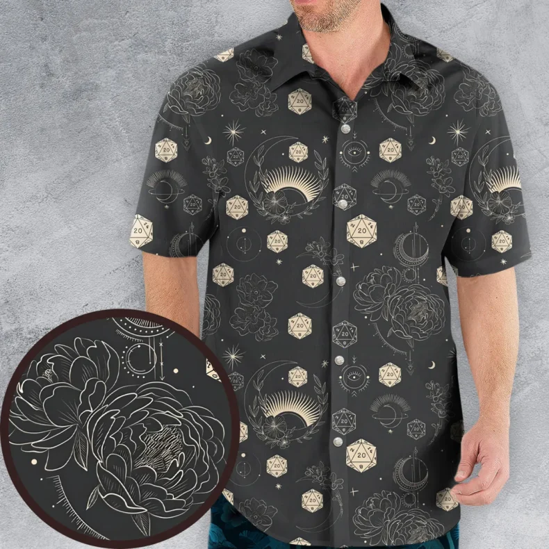 Explosion Dice Dungeons And Dragons Hawaiian Shirt