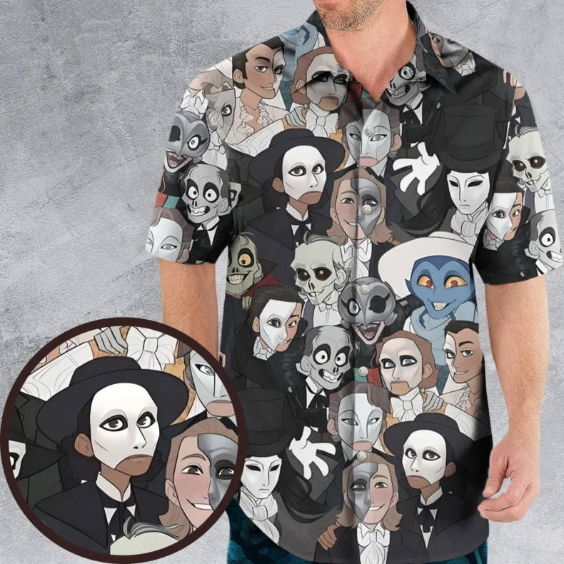 Faces The Phantom of Opera Hawaiian Shirt
