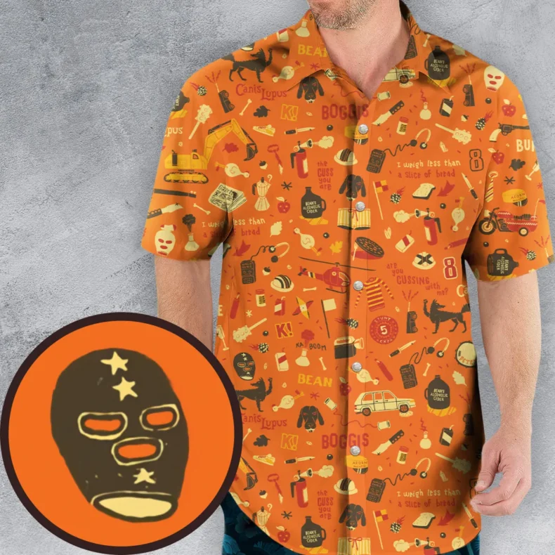 Fantastic Mr. Fox Pattern Hawaiian Shirt