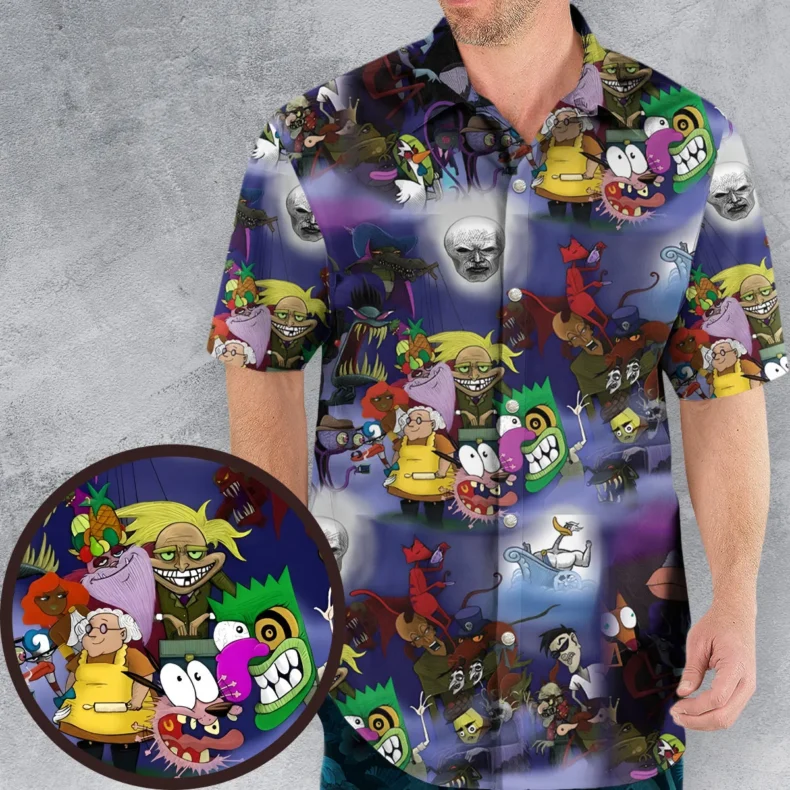 Fearless Courage the Cowardly Dog Hawaiian Shirt