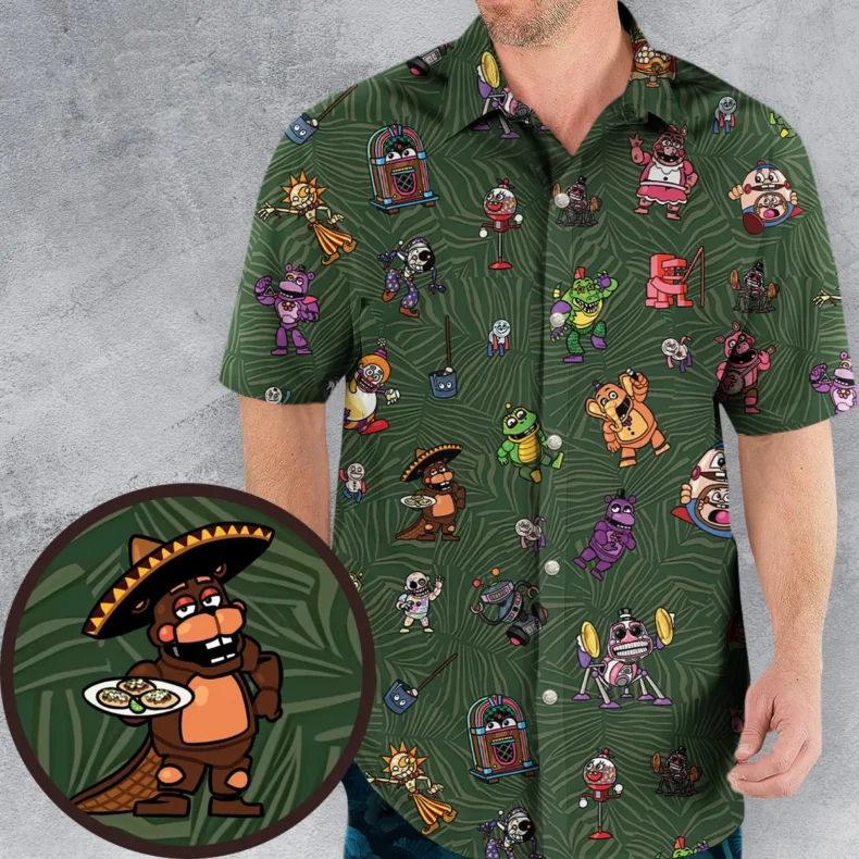 Five Nights at Freddy's Characters Hawaiian Shirt