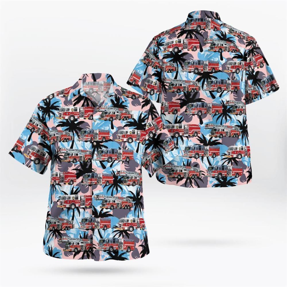 Flemington, NJ, Raritan Township Fire Company Hawaiian Shirt - Gifts For Firefighters In NJ