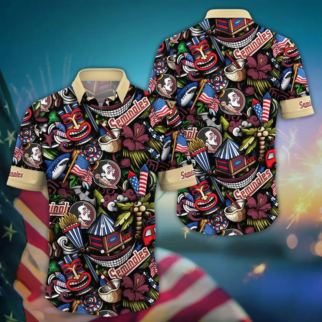 Florida State Seminoles NCAA Flower Aloha Hawaiian Shirt 14, NCAA Hawaiian Shirt
